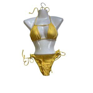Yellow Bikini X-Large Sexy Swimwear Bathing Suit Fashion Nova Beach Pool Y2K hot